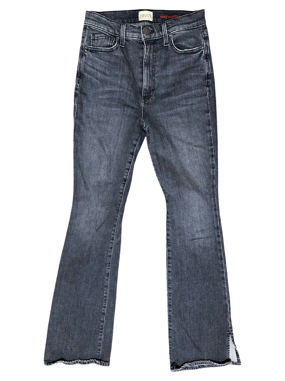 Alice + Olivia Denim Women’s Sz 27 After Dark Fabulous High Rise Baby Boot Jeans
